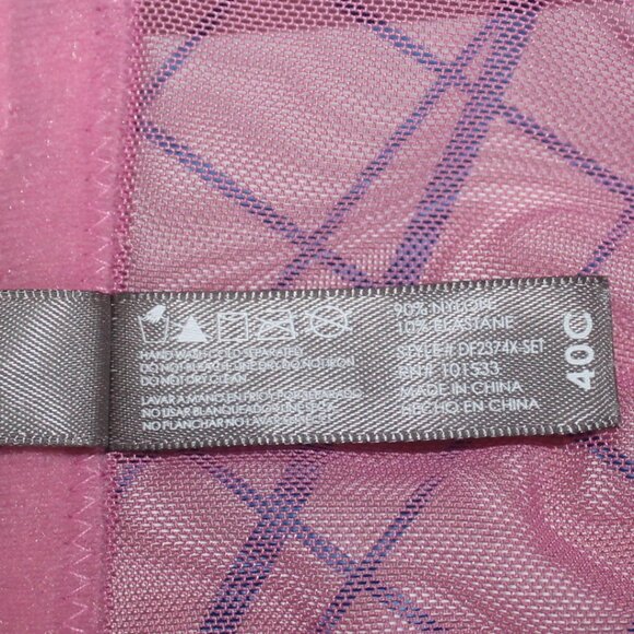 Daisy Fuentes Rose Pink Lace Push-Up Bra 40C - Picture 10 of 10